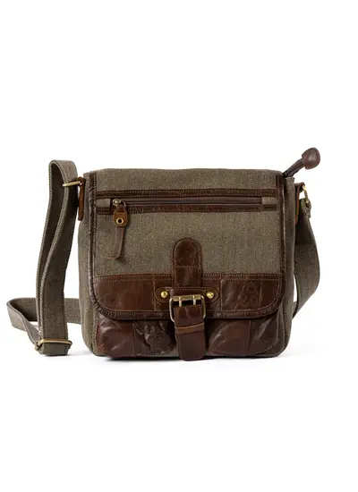 Single Buckle Tweed Satchel